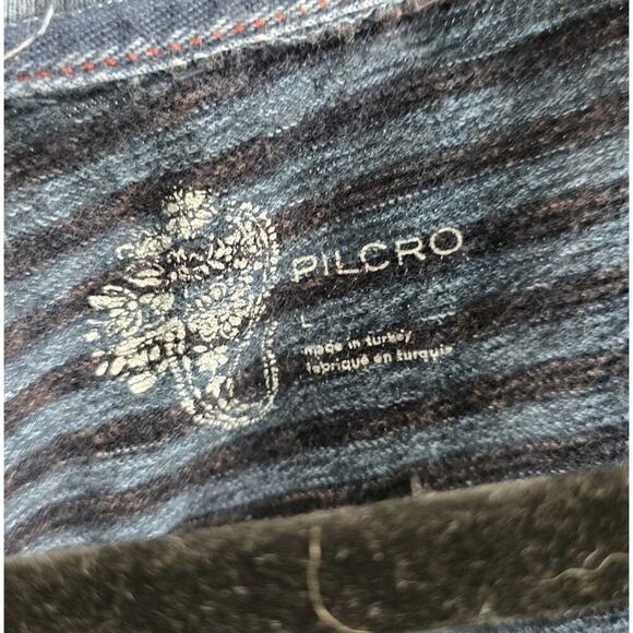 Anthropologie Top Womens Large Blue Tank Striped Pilcro Tie Dye Scoop Neck Boxy - Picture 3 of 10